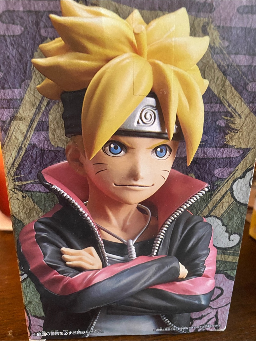 Boruto Anime Figurine - Yellow Hair, Black & Pink Jacket